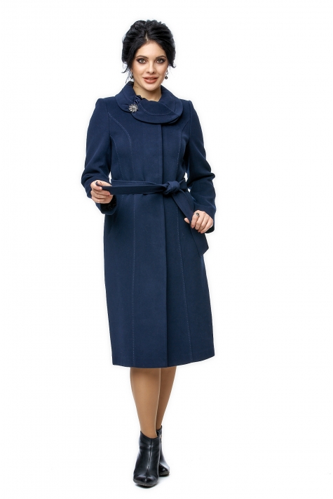 Женское пальто из текстиля с воротником 8001036