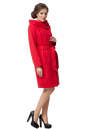 Женское пальто из текстиля с капюшоном 8001061-3