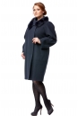 Женское пальто из текстиля с воротником, отделка песец 8001781-2