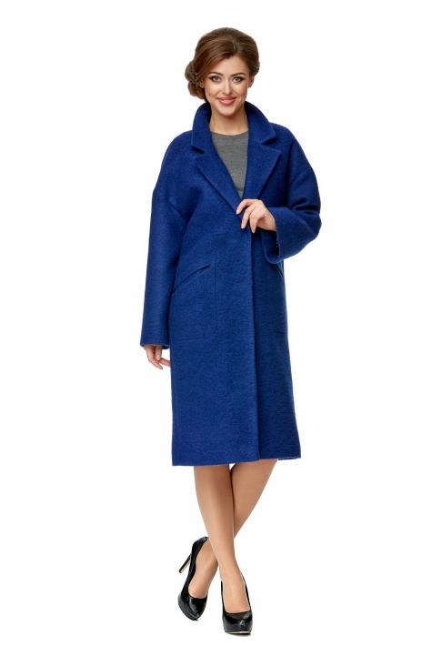 Женское пальто из текстиля с воротником 8001979