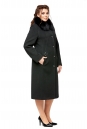 Женское пальто из текстиля с воротником, отделка песец 8002097-2