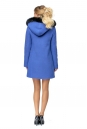 Женское пальто из текстиля с капюшоном, отделка песец 8002137-3