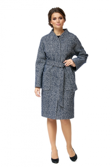 Женское пальто из текстиля с воротником 8002261