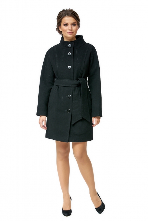 Женское пальто из текстиля с воротником 8002613