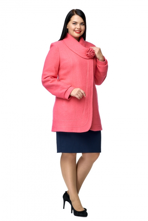 Женское пальто из текстиля с воротником 8002764