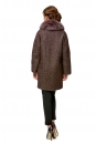 Женское пальто из текстиля с воротником, отделка песец 8003162-3