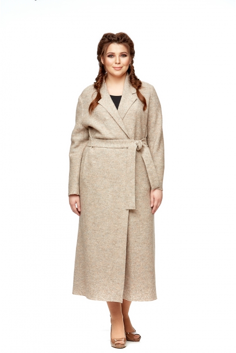 Женское пальто из текстиля с воротником 8003168