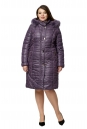 Женское пальто из текстиля с капюшоном, отделка песец 8009986
