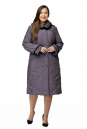 Женское пальто из текстиля с капюшоном, отделка норка 8009990