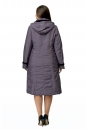 Женское пальто из текстиля с капюшоном, отделка норка 8009990-3