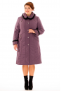 Женское пальто из текстиля с капюшоном, отделка норка 8009993
