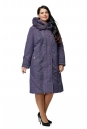 Женское пальто из текстиля с капюшоном, отделка песец 8010025-2