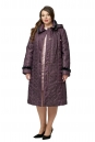 Женское пальто из текстиля с капюшоном, отделка норка 8010074-2