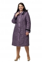 Женское пальто из текстиля с капюшоном, отделка норка 8010076-2