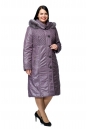 Женское пальто из текстиля с капюшоном, отделка песец 8010104-2