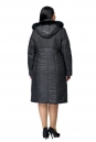 Женское пальто из текстиля с капюшоном, отделка песец 8010105-3