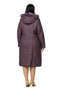 Женское пальто из текстиля с капюшоном, отделка песец 8010208-3