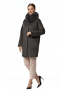 Женское пальто из текстиля с воротником, отделка песец 8016818-2