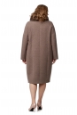 Женское пальто из текстиля с воротником, отделка песец 8019547-3