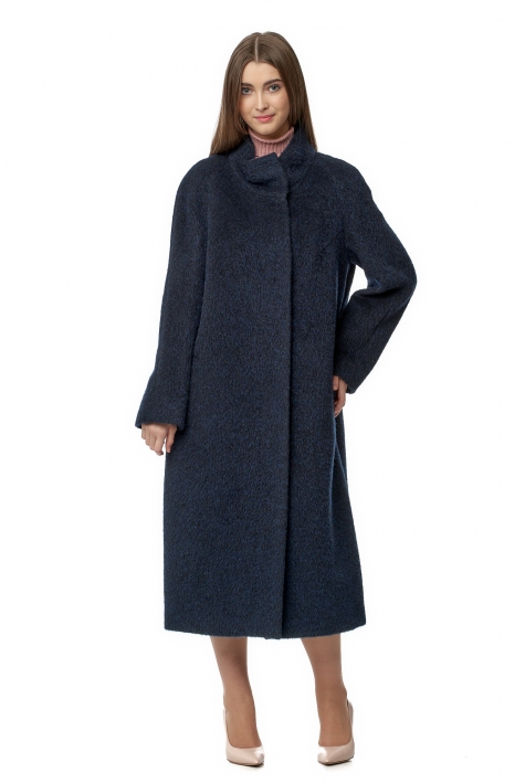 Женское пальто из текстиля с воротником 8019707