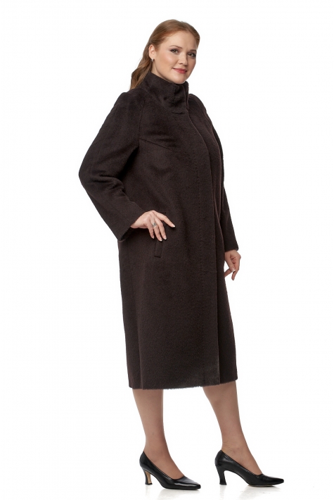 Женское пальто из текстиля с воротником 8019708