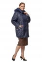 Женское пальто из текстиля с капюшоном, отделка песец 8019742-2