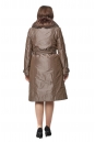 Женское пальто из текстиля с воротником, отделка енот 8020915-3