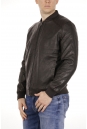 Мужская кожаная куртка из эко-кожи с воротником 8021865-6