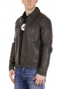 Мужская кожаная куртка из эко-кожи с воротником 8021874-12