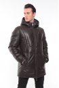 Мужская кожаная куртка из натуральной кожи с капюшоном 8022265-3