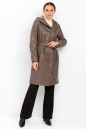 Женское кожаное пальто из натуральной кожи с капюшоном 8022284-2