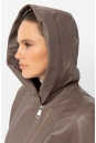 Женское кожаное пальто из натуральной кожи с капюшоном 8022284-4