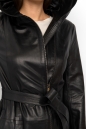 Женское кожаное пальто из натуральной кожи с капюшоном 8022286-5