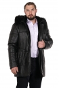 Мужская кожаная куртка из натуральной кожи на меху с капюшоном, отделка енот 8022379-5