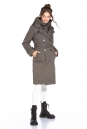 Женское пальто из текстиля с капюшоном 8022570