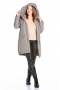 Женское пальто из текстиля с капюшоном 8022573-4