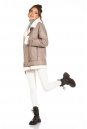 Женская кожаная куртка из эко-кожи с воротником, отделка искусственный мех 8022579-3