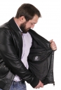 Мужская кожаная куртка из натуральной кожи с воротником 8022597-11