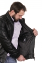 Мужская кожаная куртка из натуральной кожи с капюшоном 8022600-3