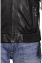 Мужская кожаная куртка из натуральной кожи с капюшоном 8022600-6
