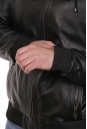 Мужская кожаная куртка из натуральной кожи с капюшоном 8022600-7