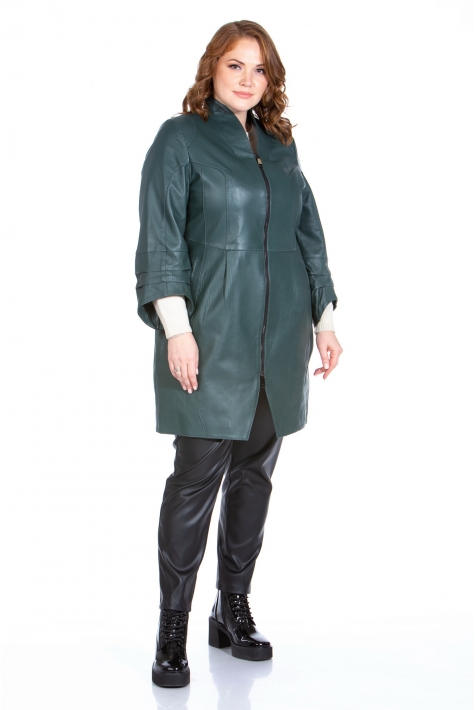 Женское кожаное пальто из натуральной кожи с воротником 8022726