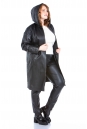 Женское кожаное пальто из натуральной кожи с капюшоном 8022748-3