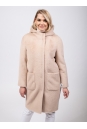 Женское пальто из текстиля с капюшоном 8023378