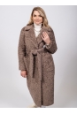 Женское пальто из текстиля с воротником 8023379
