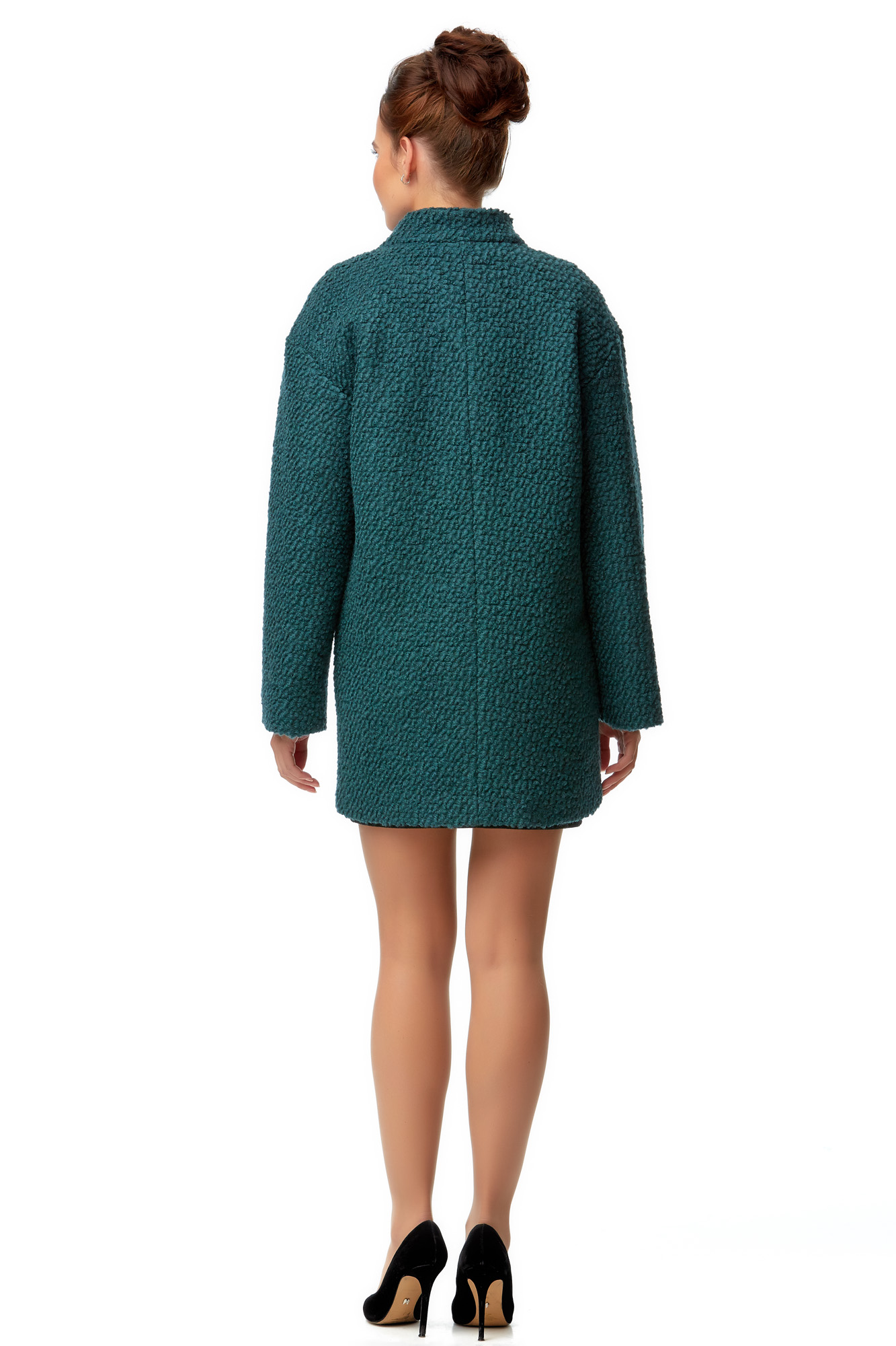 Женское пальто из текстиля с воротником 8000916-3