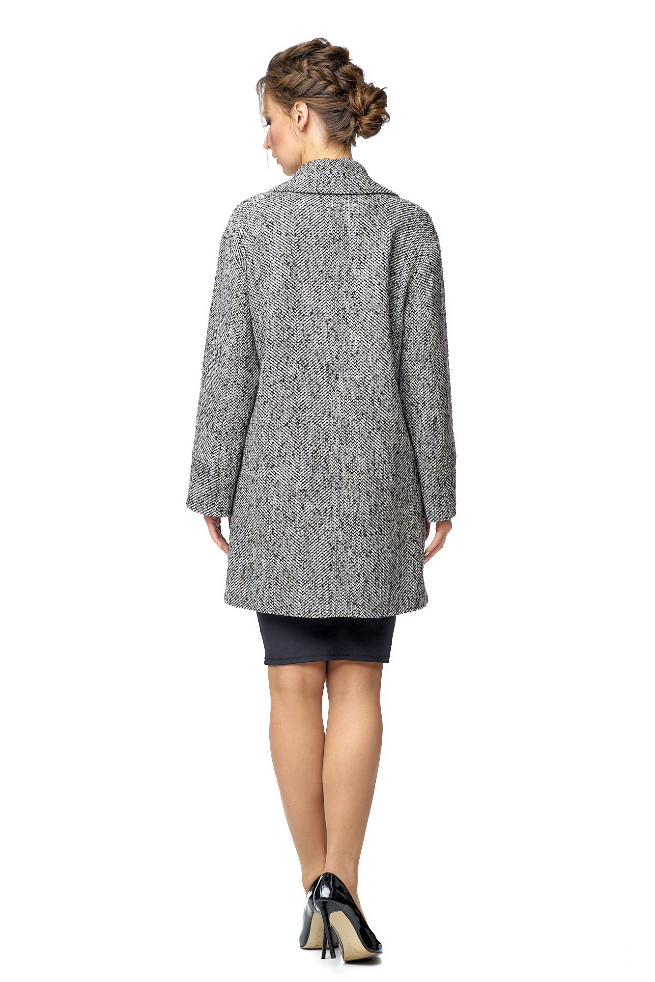 Женское пальто из текстиля с воротником 8001053-3