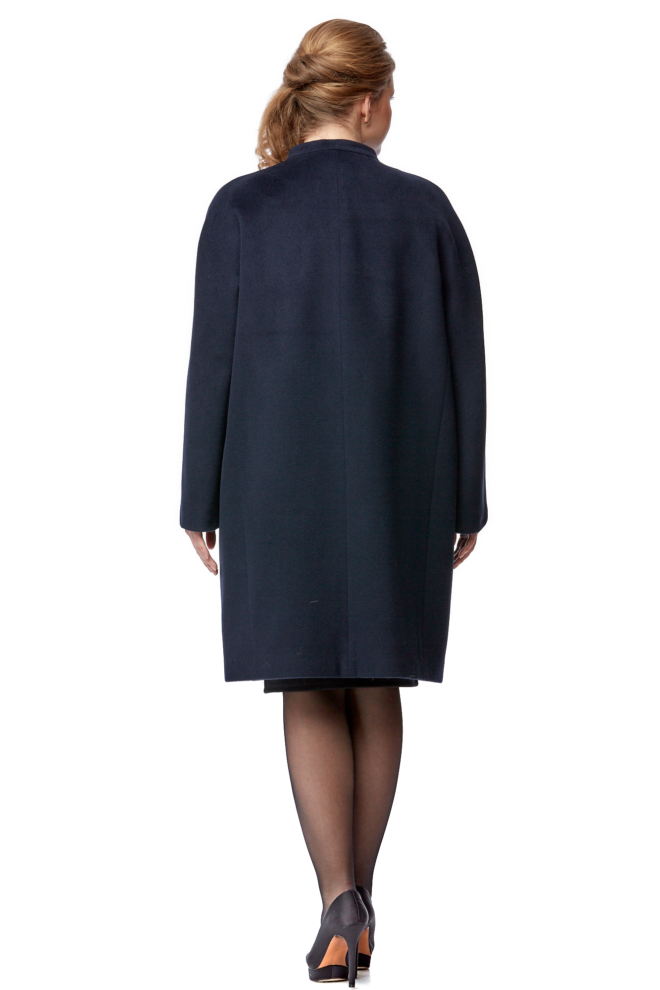 Женское пальто из текстиля без воротника 8001784-3