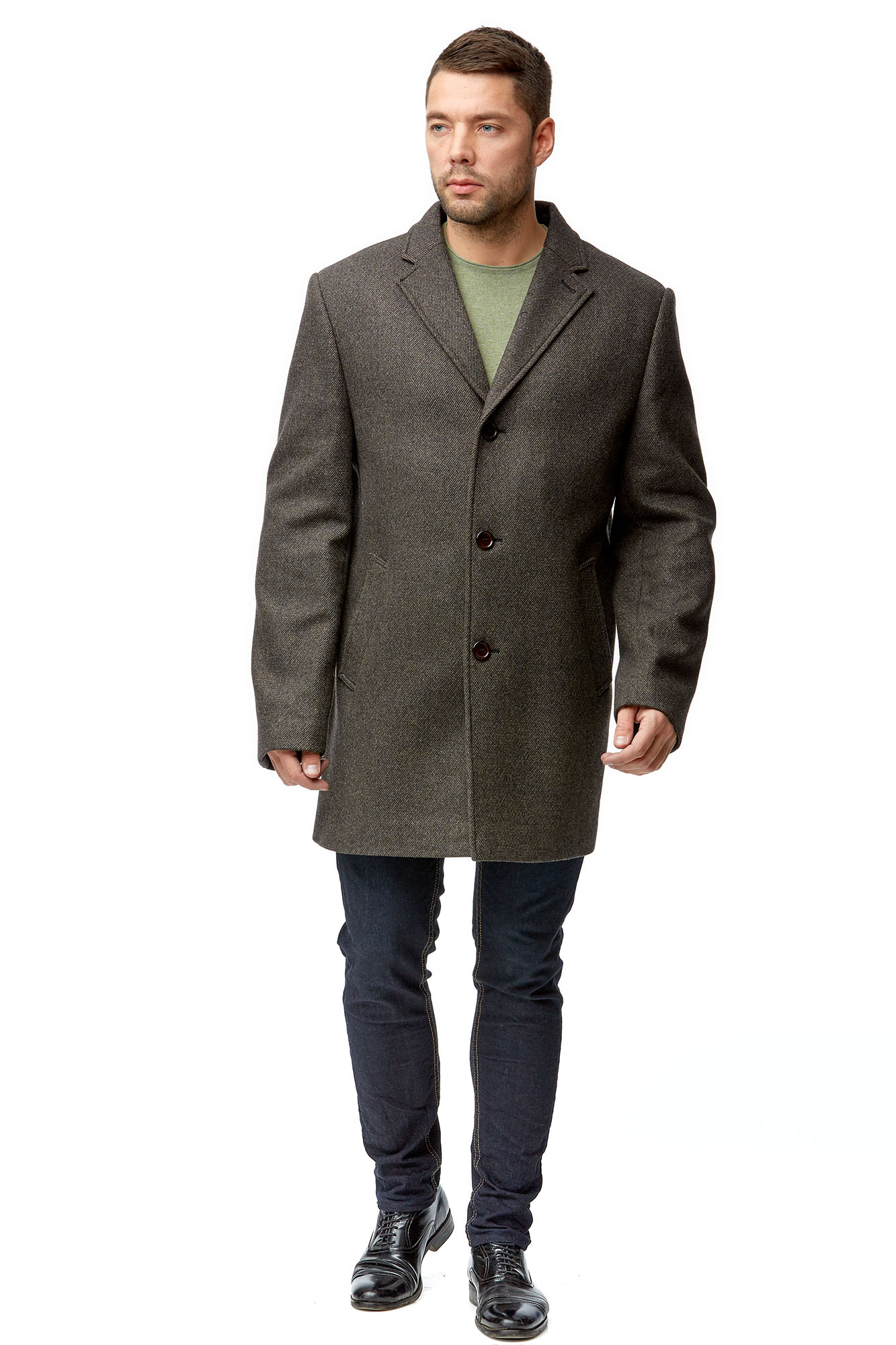 Мужское пальто из текстиля с воротником 8001788-2