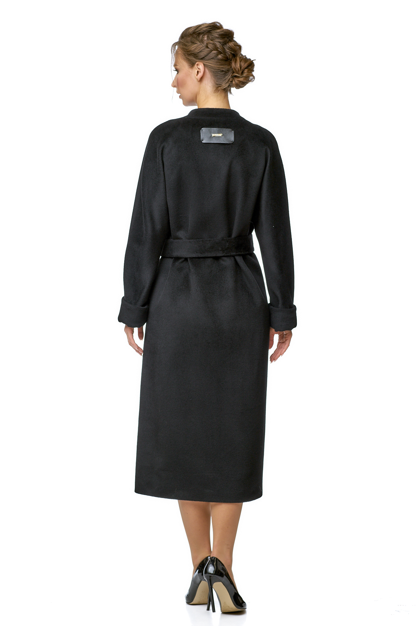 Женское пальто из текстиля без воротника 8002297-3